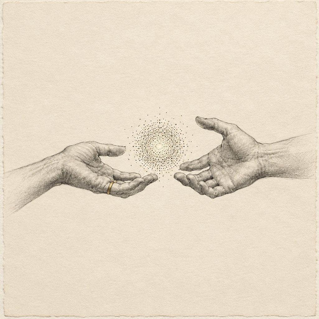 hands passing light